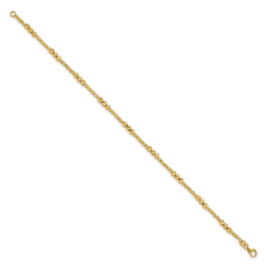 Diamond-cut Beaded Bracelet - WBC
