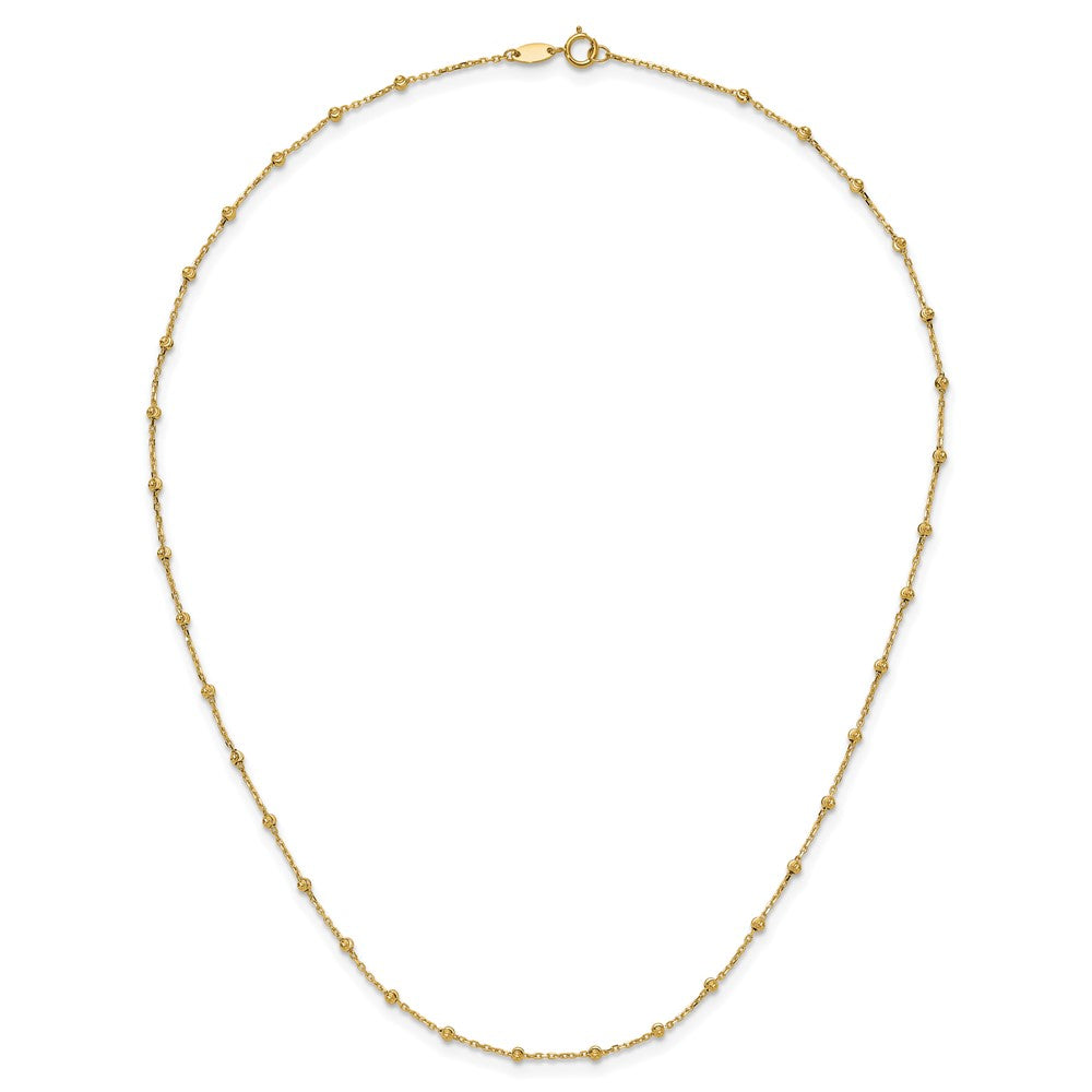Polished and Diamond-cut Beaded Station Necklace - WBC