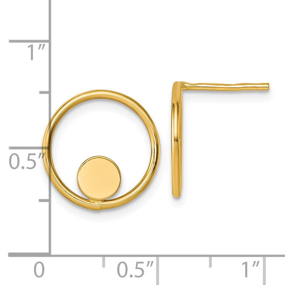 Polished Circle in Circle Post Earrings - WBC