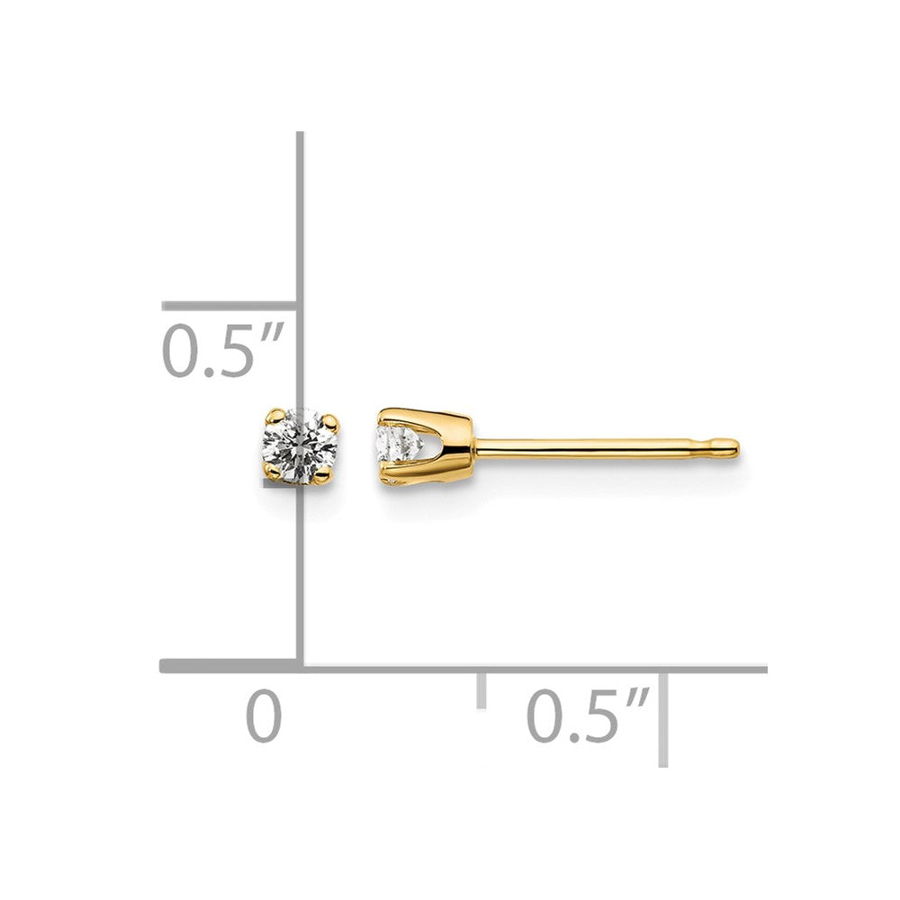 15ct I2 K-L Diamond Stud Push-on Post Earrings - WBC