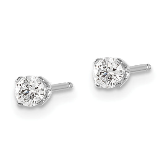 14kw .30ct I2 K-L Diamond Stud Push-on Post Earrings - WBC