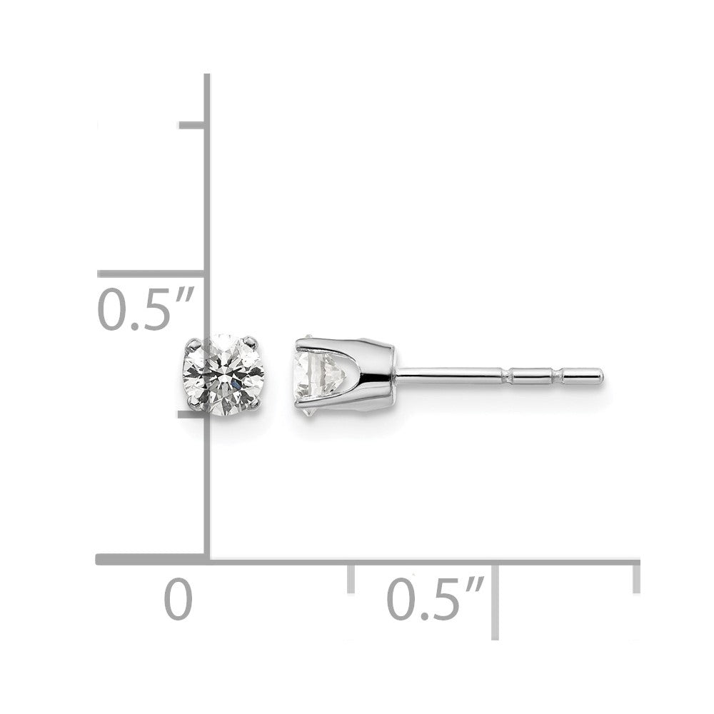 14kw .40ct I2 K-L Diamond Stud Push-on Post Earrings - WBC