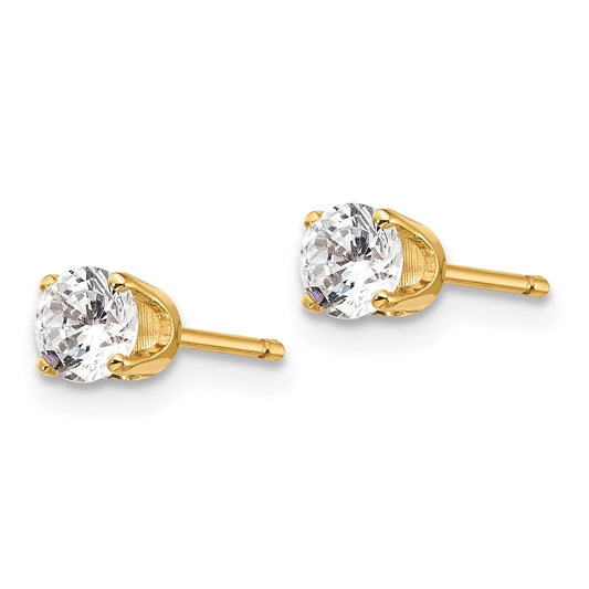 14ky .50ct. I2 K-L Diamond Stud Push-on Post Earrings - WBC
