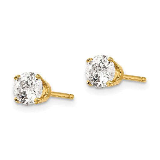 14ky .85ct. I2 K-L Diamond Stud Push-on Post Earrings - WBC