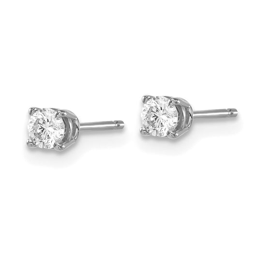 14kw .30ct I1 J-K Diamond Stud Push-on Post Earrings - WBC