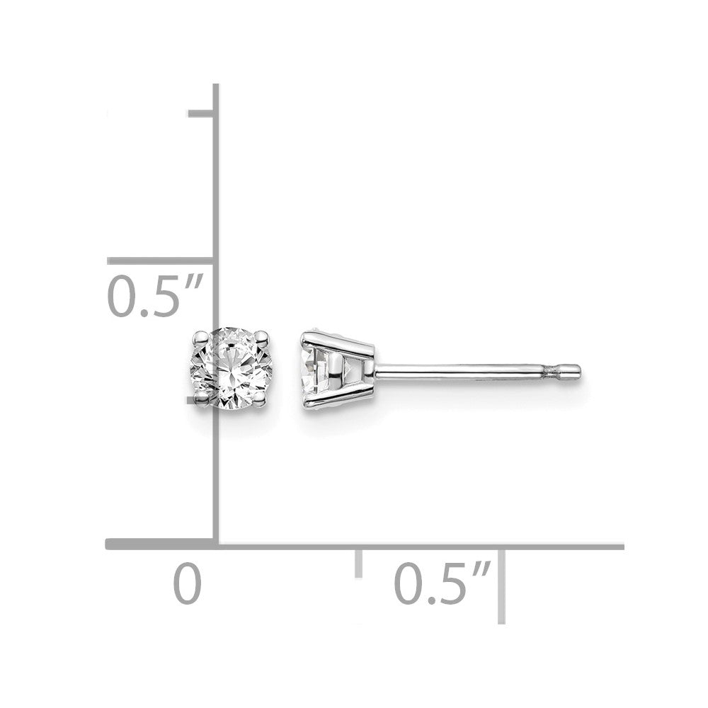 14kw .40ct I1 J-K Diamond Stud Push-on Post Earrings - WBC