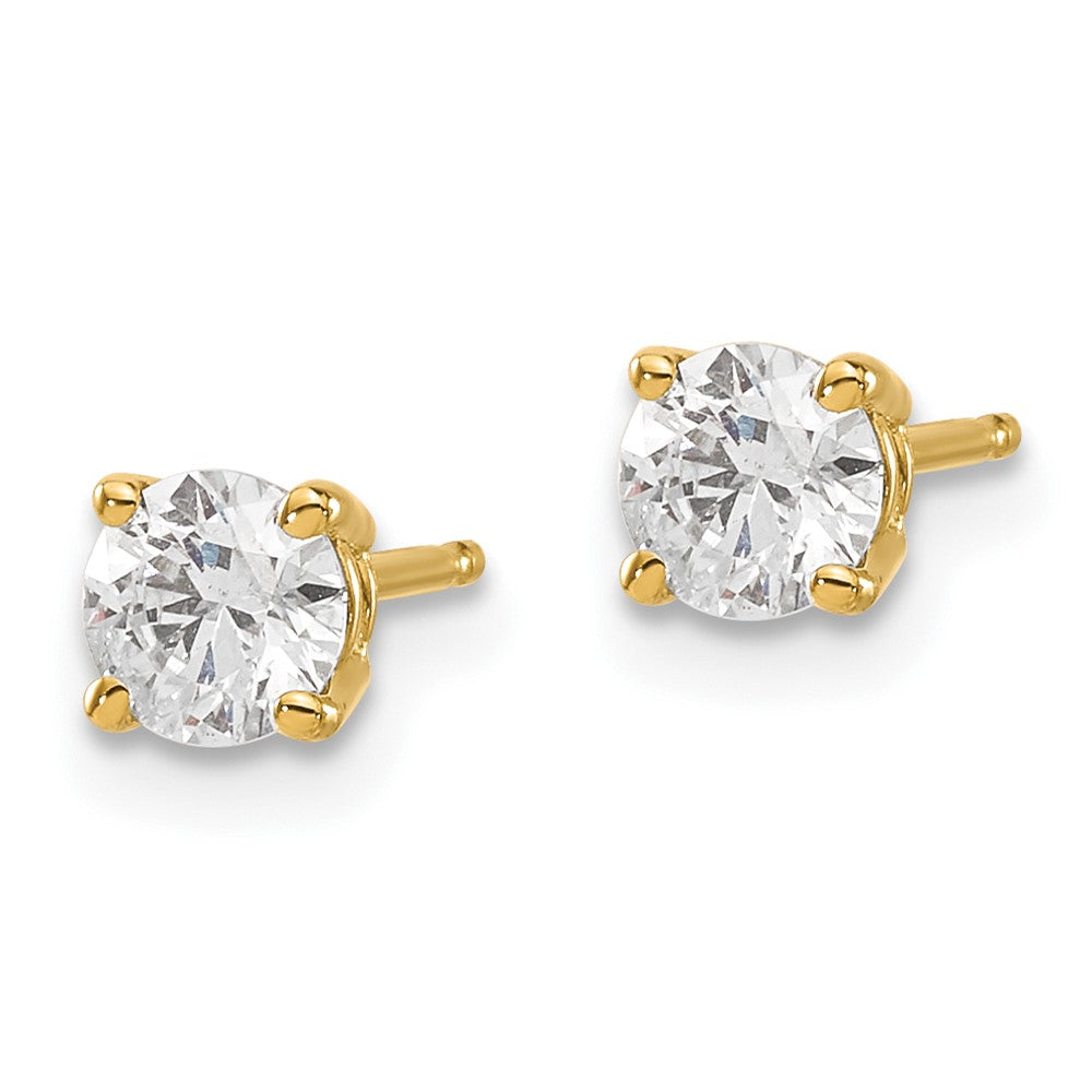 14y 60ct I1 J-K Diamond Stud Push-on Post Earrings - WBC