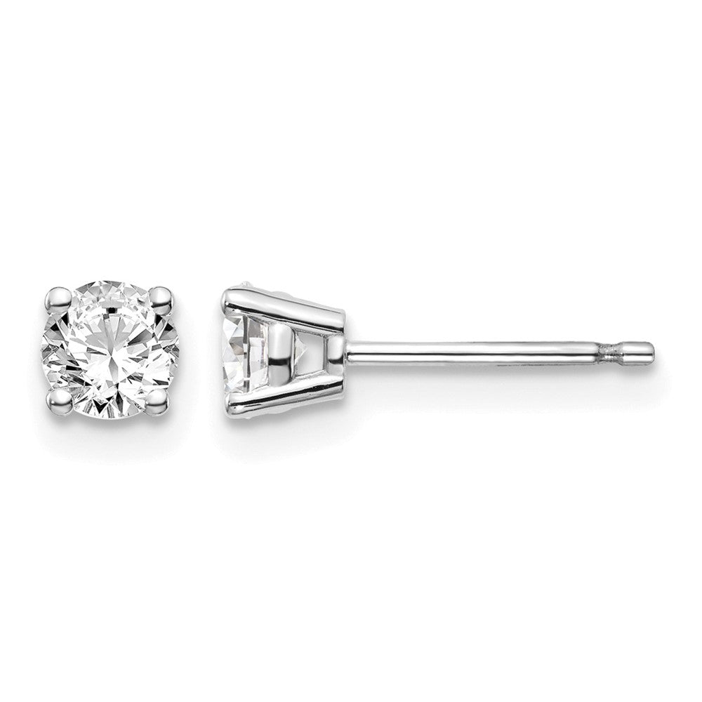 14kw .60ct I1 J-K Diamond Stud Push-on Post Earrings - WBC