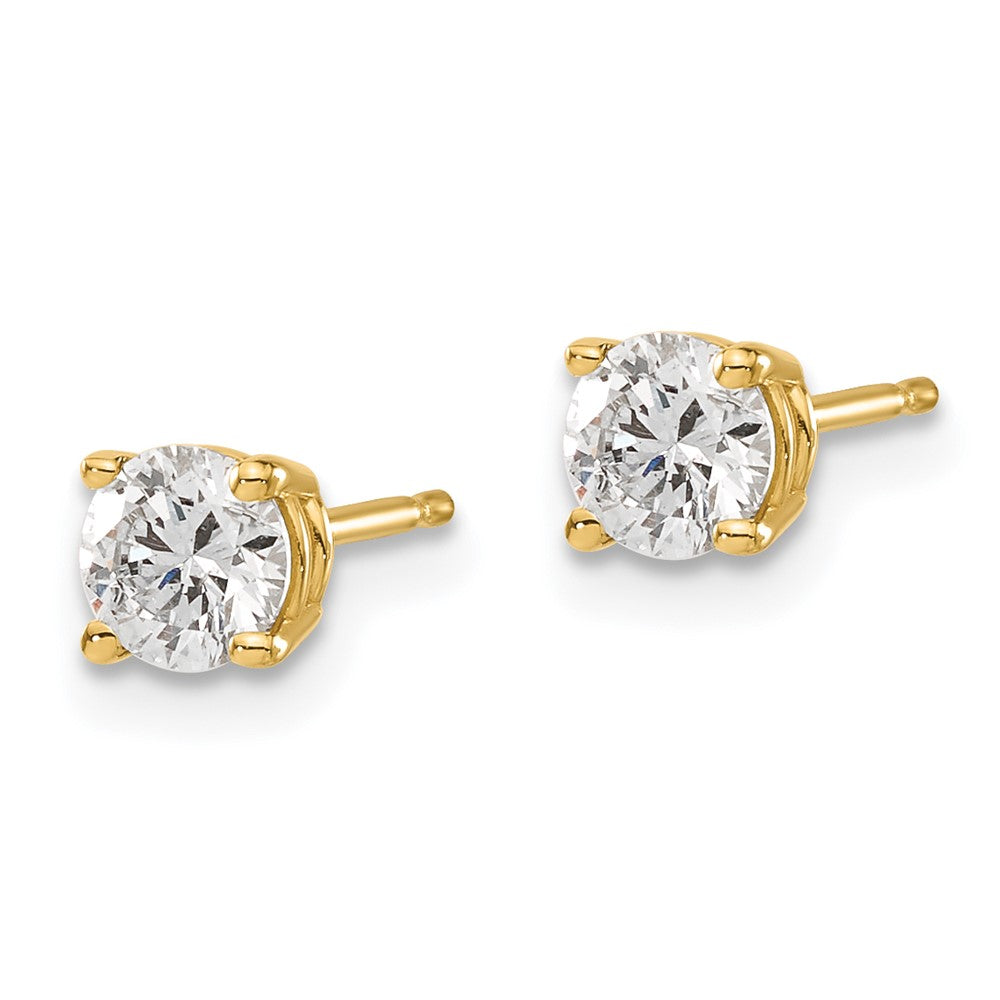14y 75ct I1 J-K Diamond Stud Push-on Post Earrings - WBC