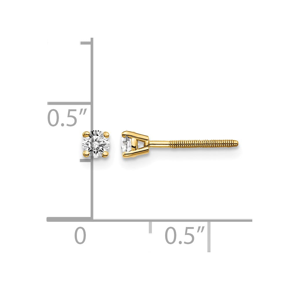 20ct SI3 G-I Diamond Stud Thread on/off Post Earrings - WBC