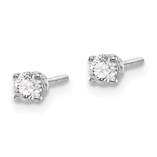 25ct SI3 G-I Diamond Stud Thread on/off Post Earrings - WBC