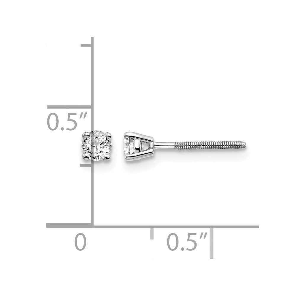 14kw .25ct VS2/SI1 G-I Diamond Stud Thread on/off Post Earrings - WBC