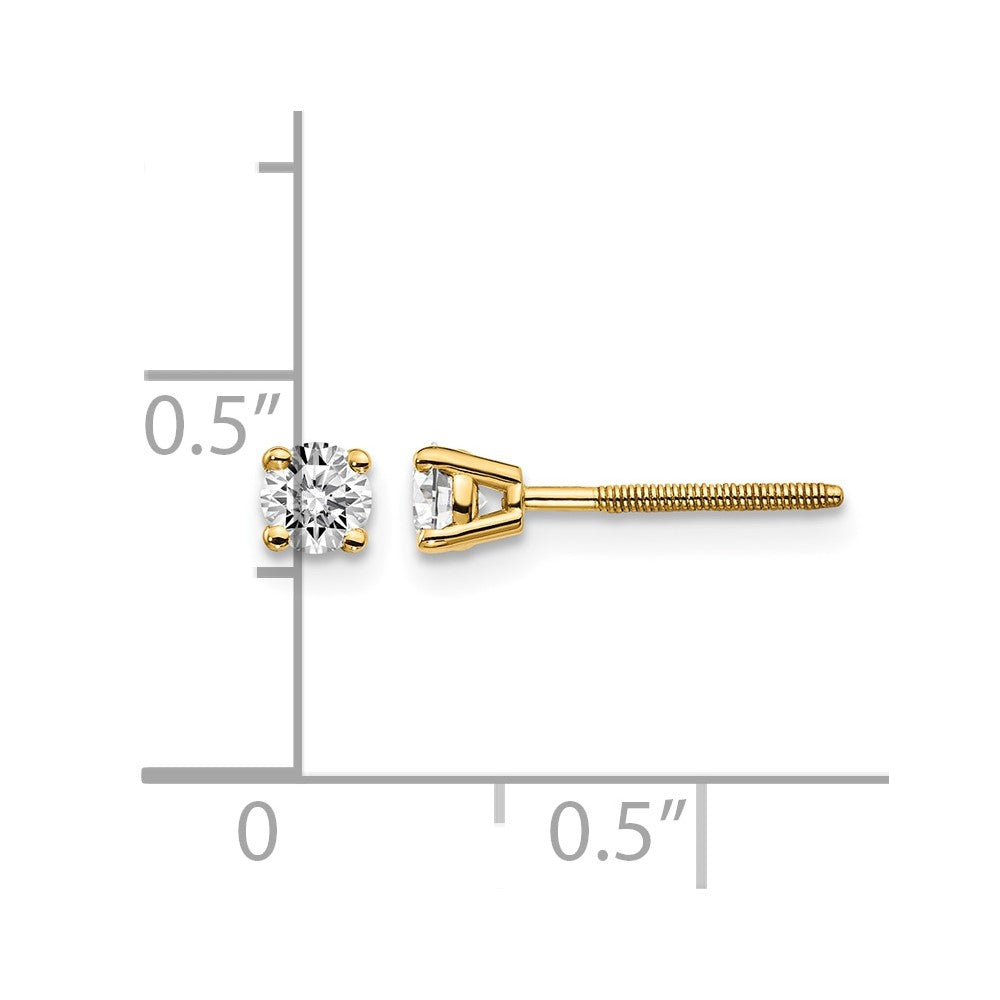 30ct SI3 G-I Diamond Stud Thread on/off Post Earrings - WBC