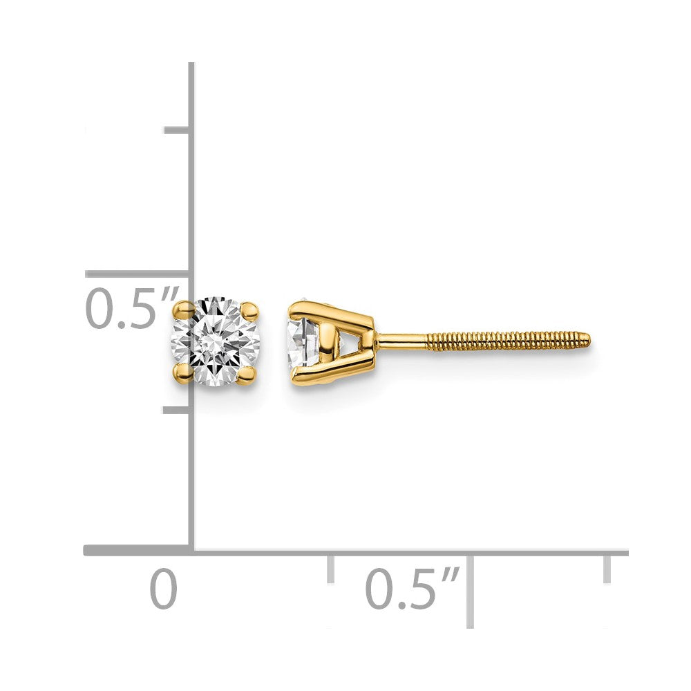 50ct SI3 G-I Diamond Stud Thread on/off Post Earrings - WBC
