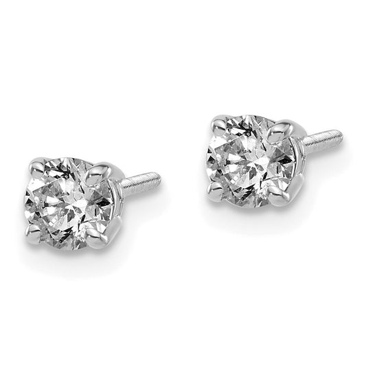 60ct SI3 G-I Diamond Stud Thread on/off Post Earrings - WBC