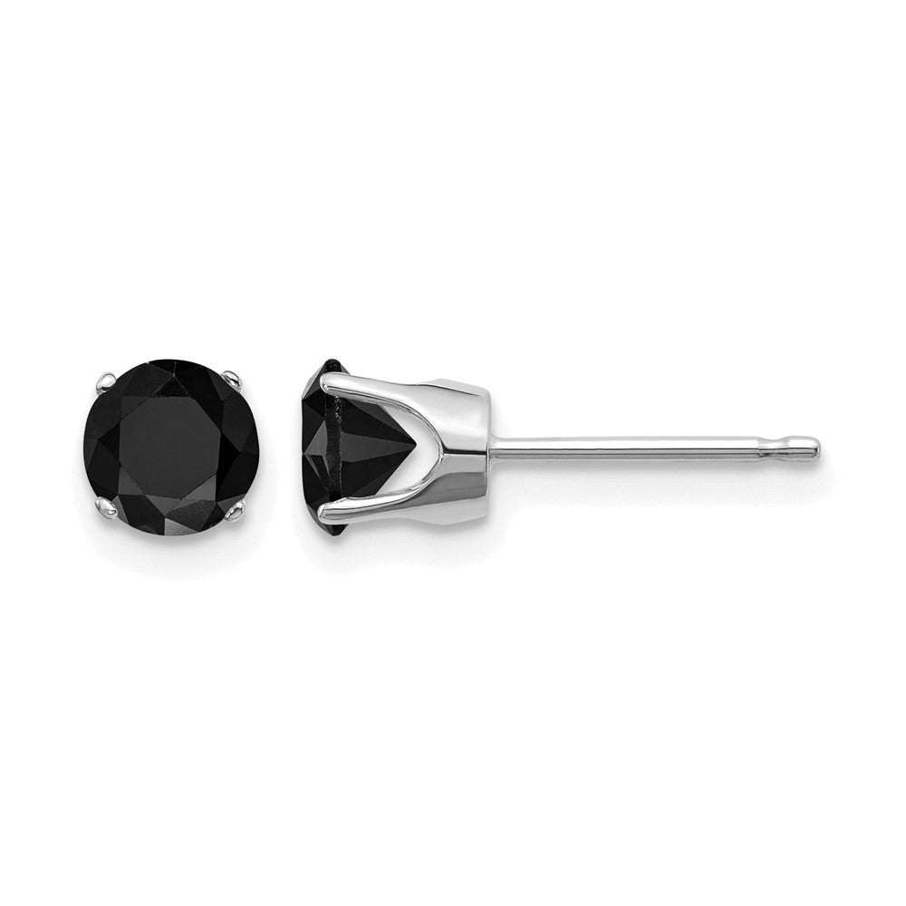 1ct Black Diamond Stud Earrings - WBC