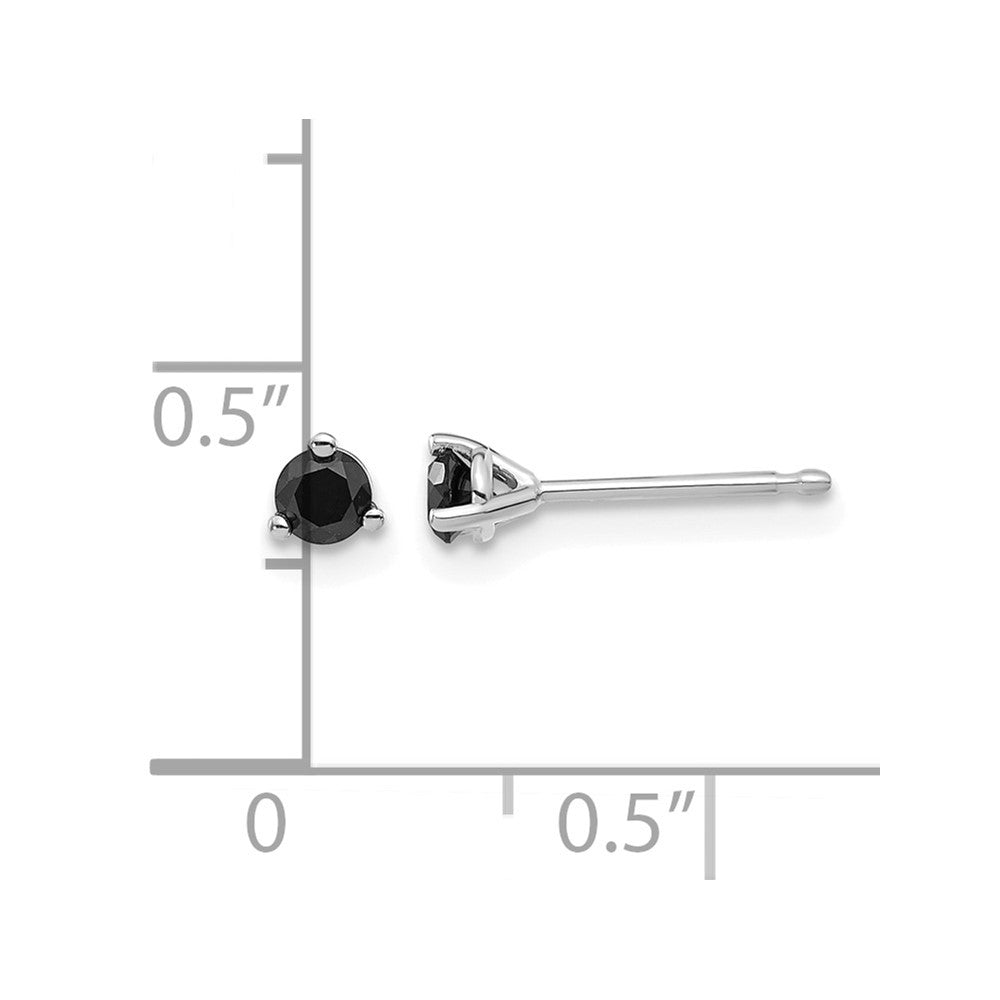 1/4 carat Black Diamond Stud Earrings - WBC