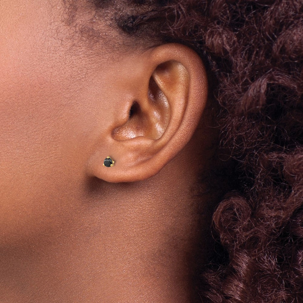 1/3 carat Black Diamond Stud Earrings - WBC