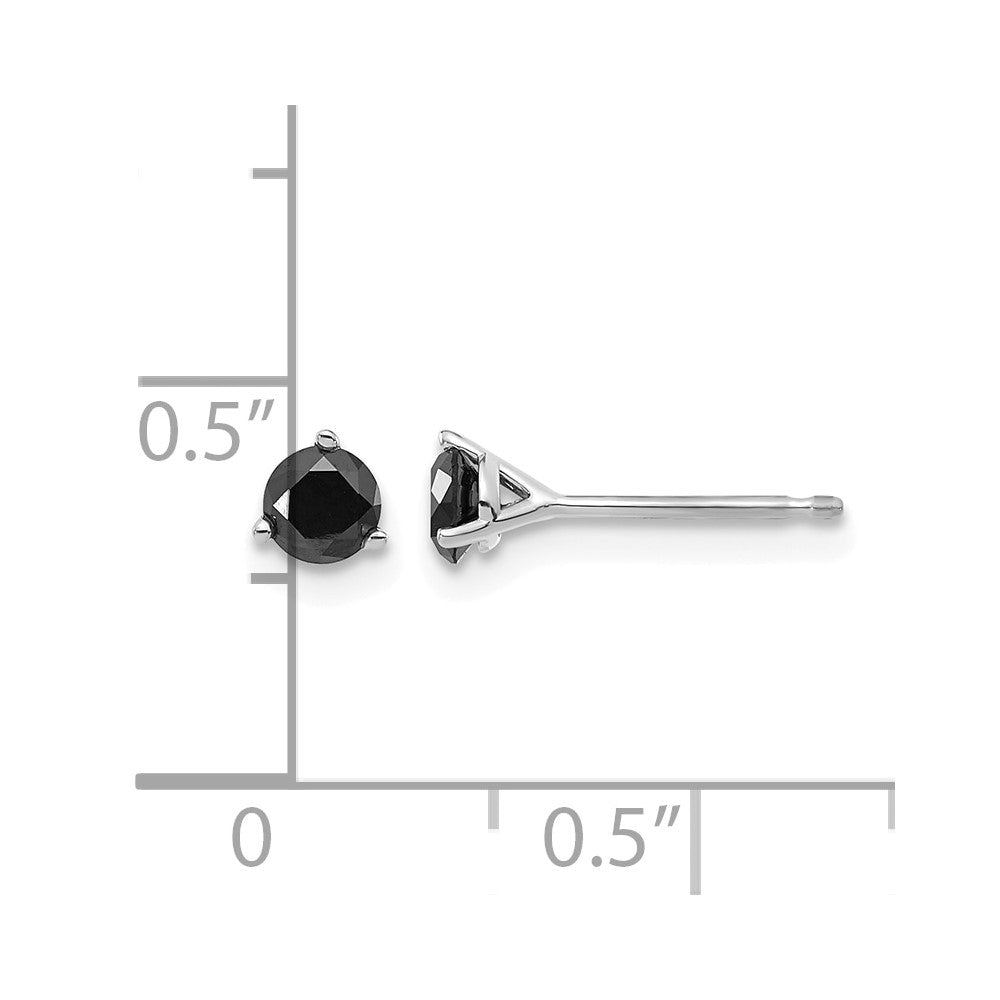 3/8 carat Black Diamond Stud Earrings - WBC
