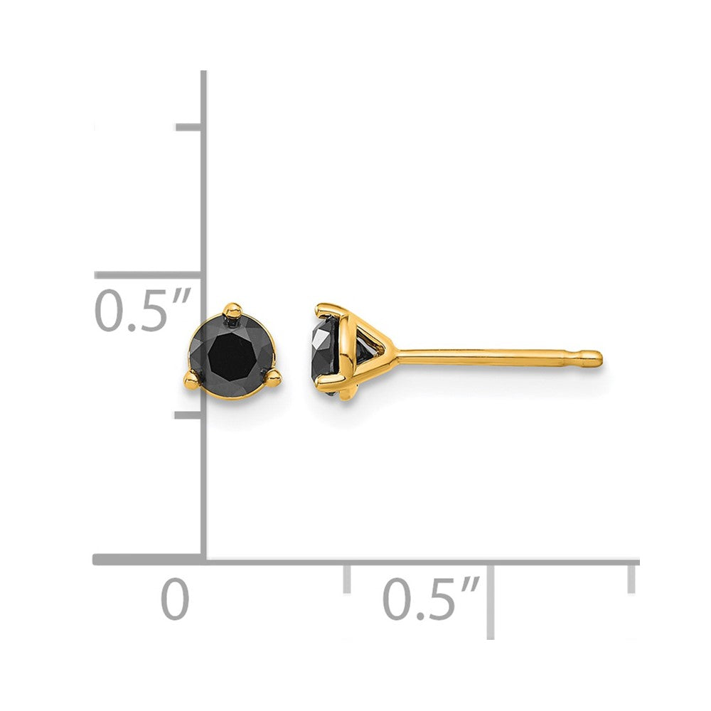 1/2 carat Black Diamond Stud Earrings - WBC