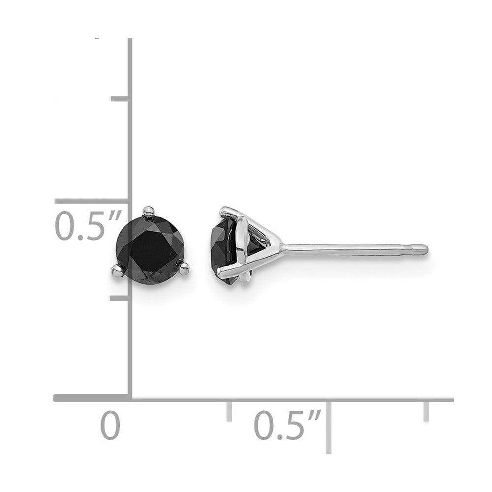 3/4 carat Black Diamond Stud Earrings - WBC
