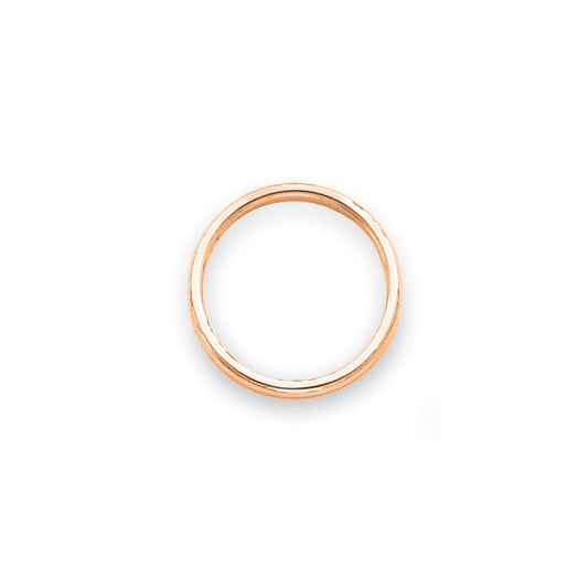 Strata 14K Solid Rose Gold Polished Stackable Wedding Band, 2mm