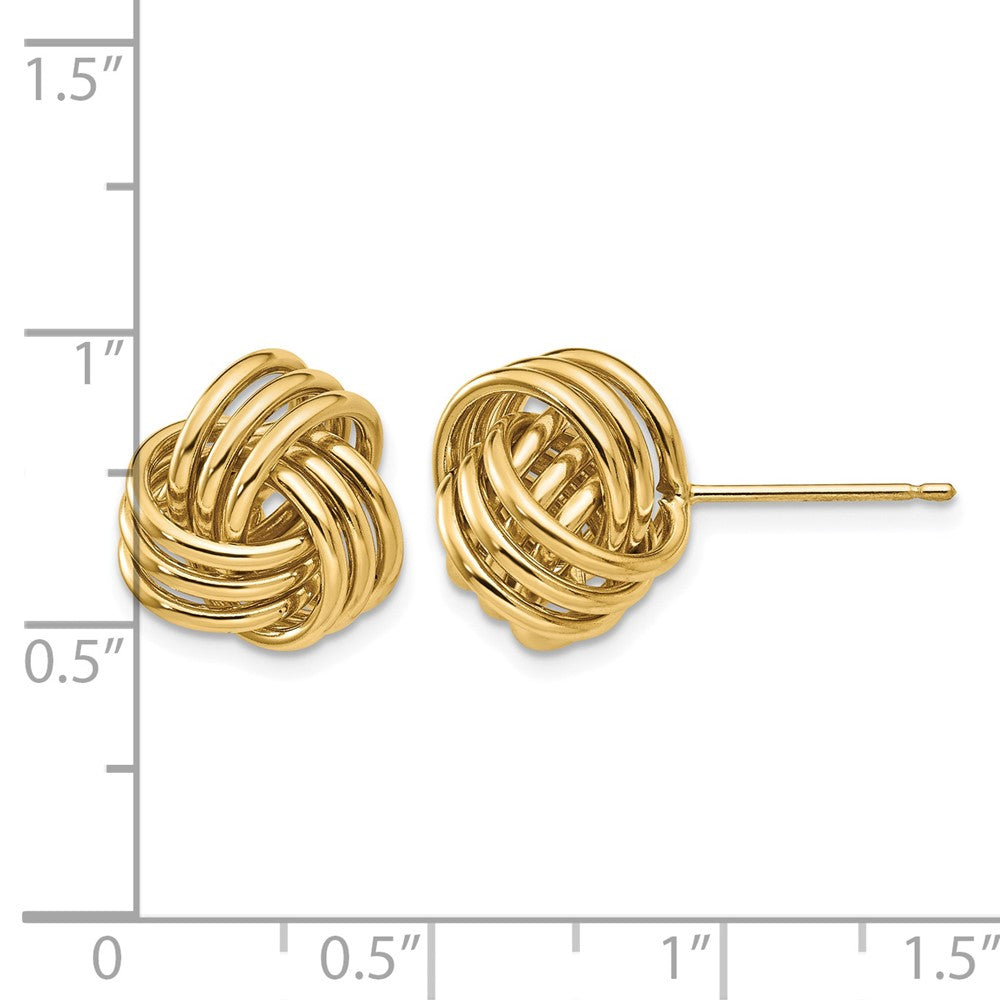 Polished Triple Love Knot Post Earrings - WBC