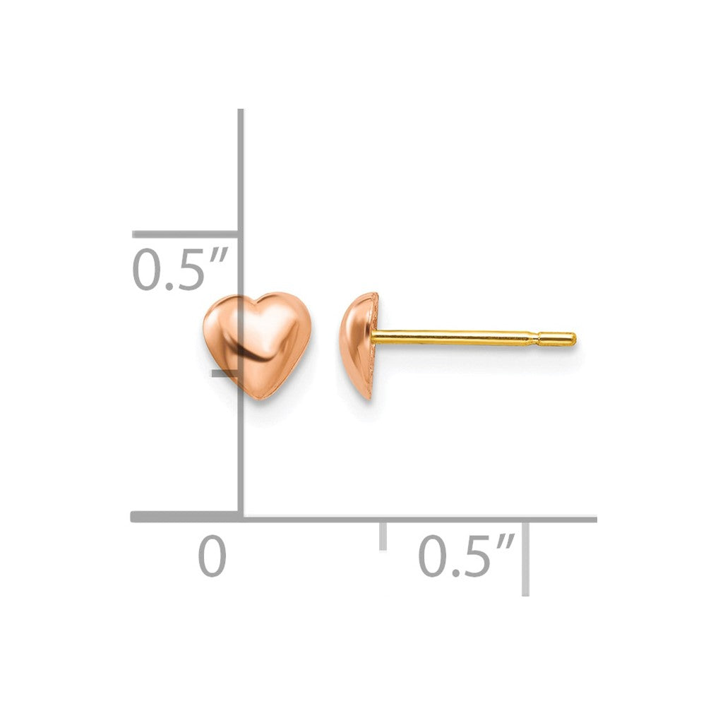 Polished Heart Post Stud Earrings - WBC
