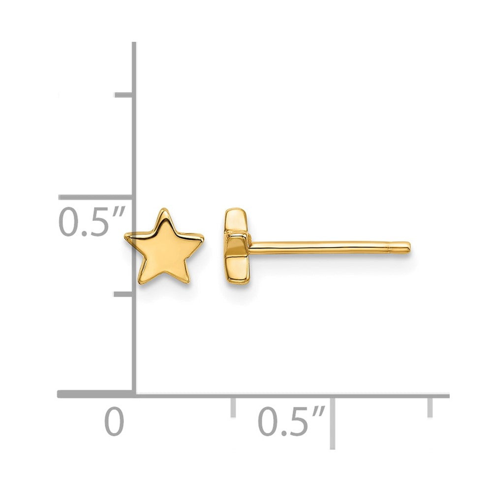 Polished Small Star Post Earrings - WBC