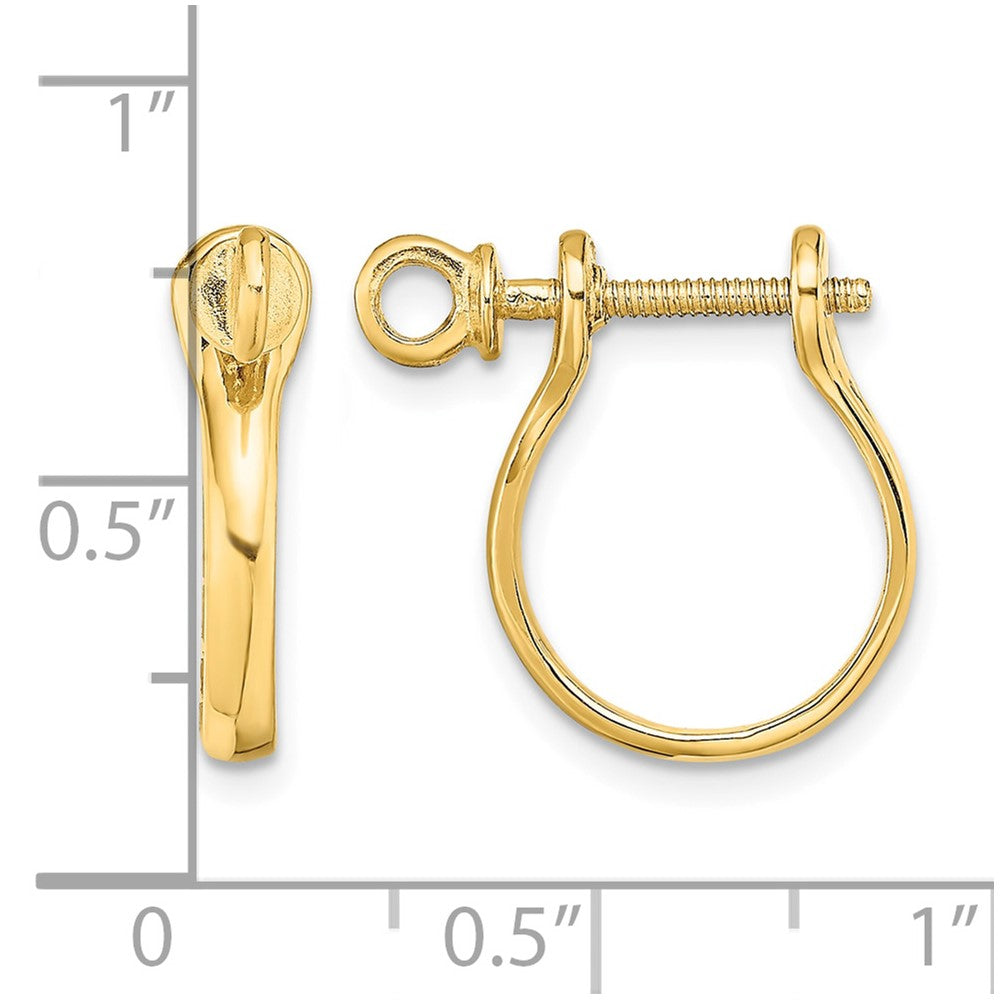 3-D Shackle Link Screw Earrings - WBC