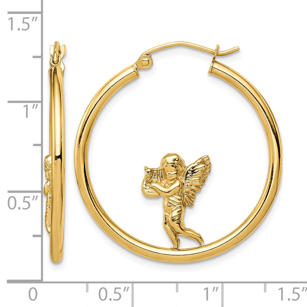 with Angel Hoop Earrings - WBC