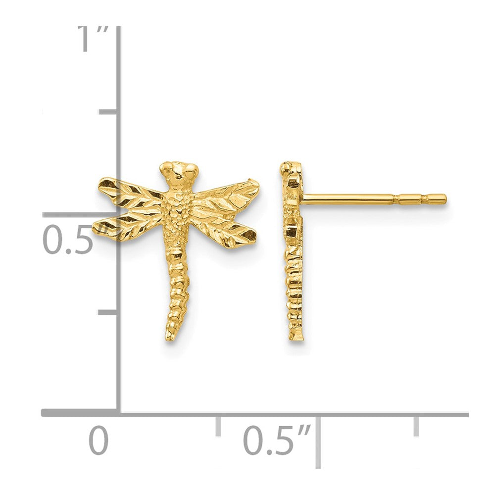Textured Dragonfly Post Earrings - WBC