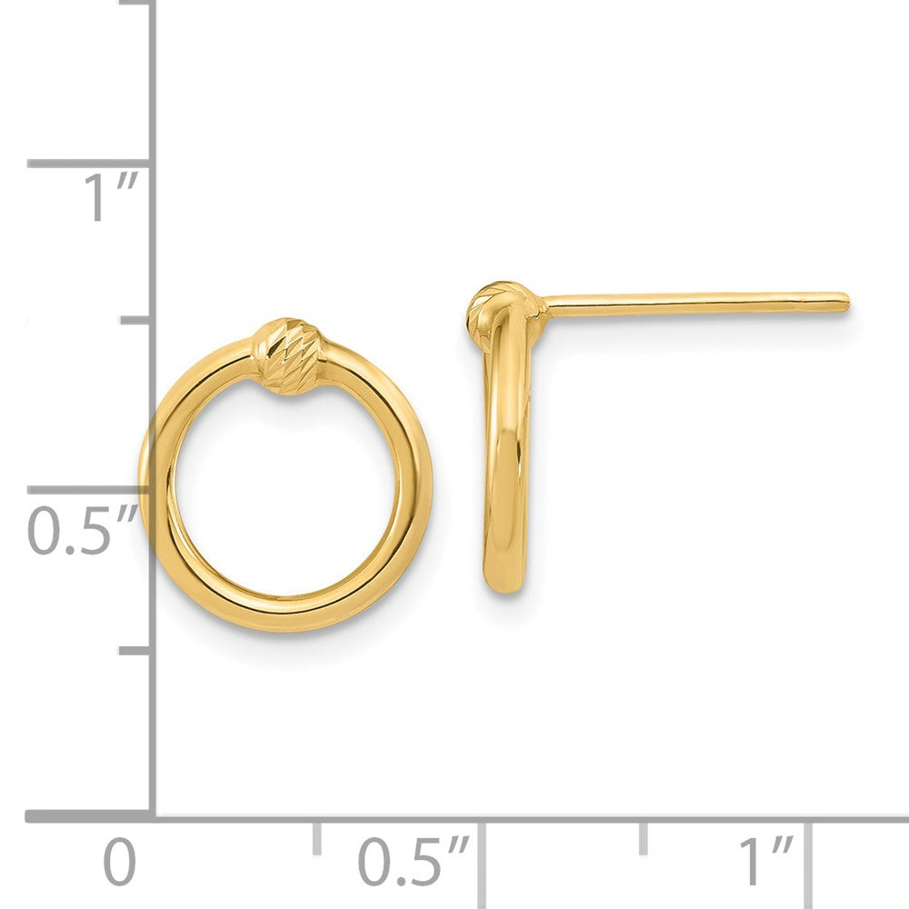 Polished & D/C Circle Post Earrings - WBC