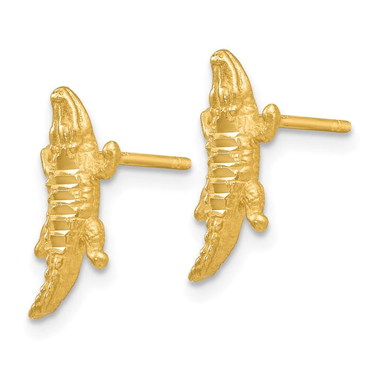 Diamond-cut Alligator Earrings - WBC