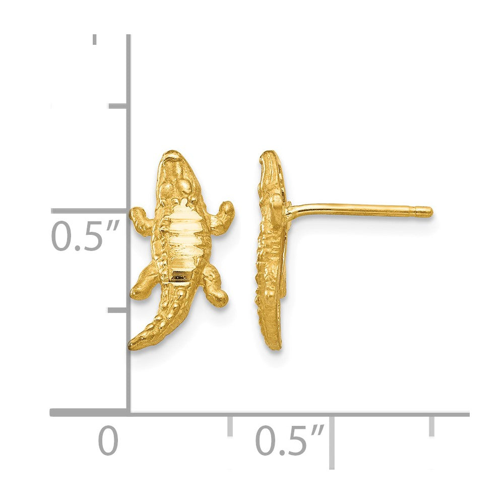 Diamond-cut Alligator Earrings - WBC