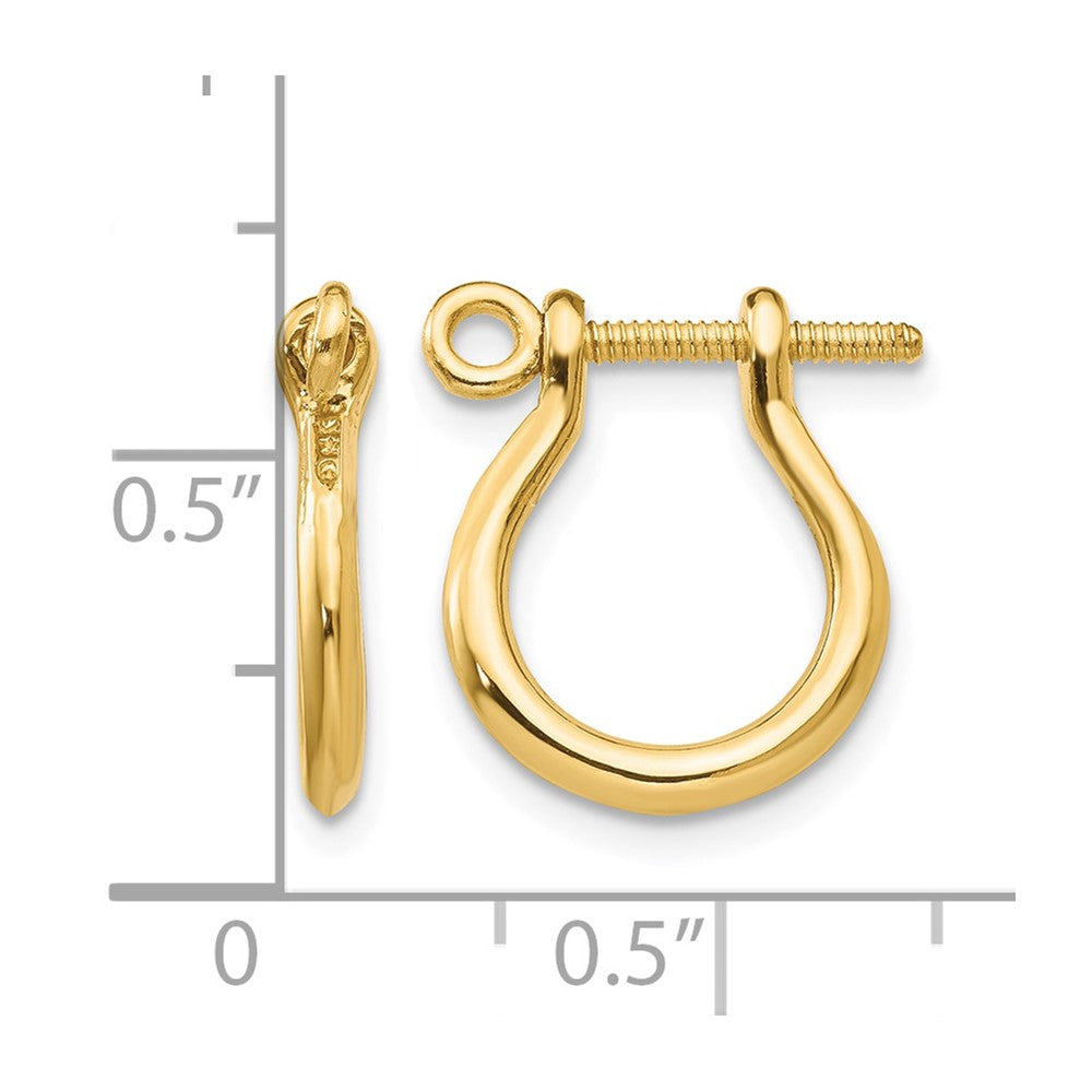 3-D Shackle Link Screw Earrings - WBC