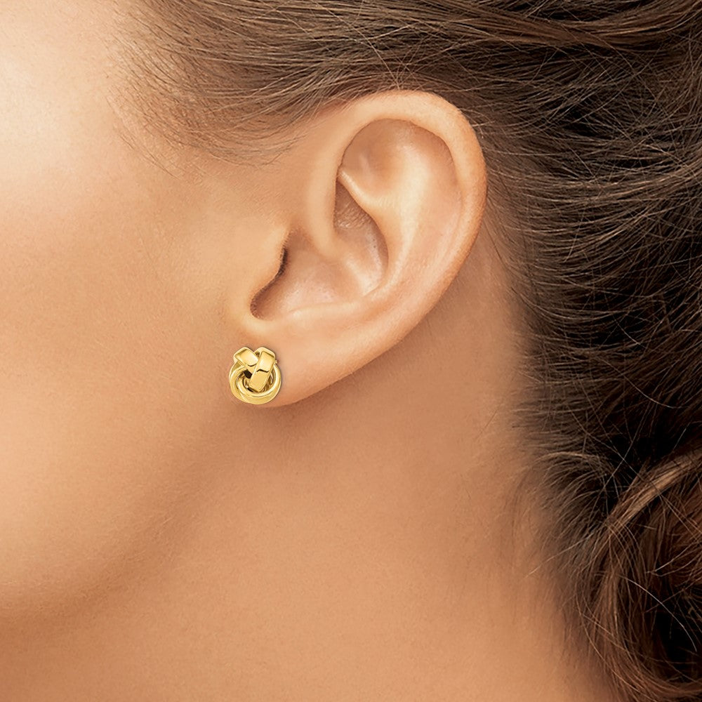 Polished Love Knot Post Earrings - WBC