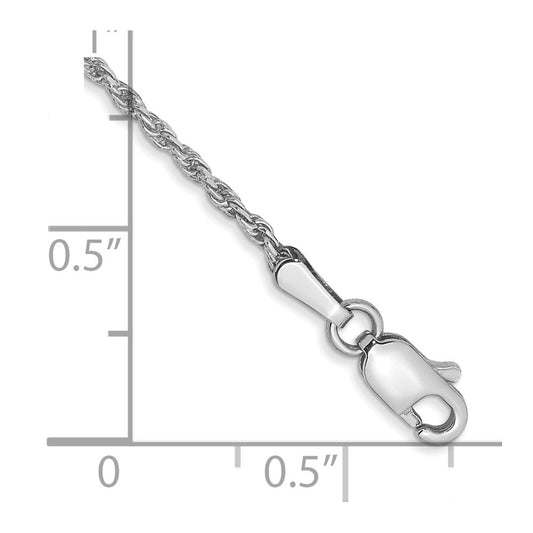 Diamond-cut Machine Made Rope with Lobster Clasp Chain Anklet - WBC