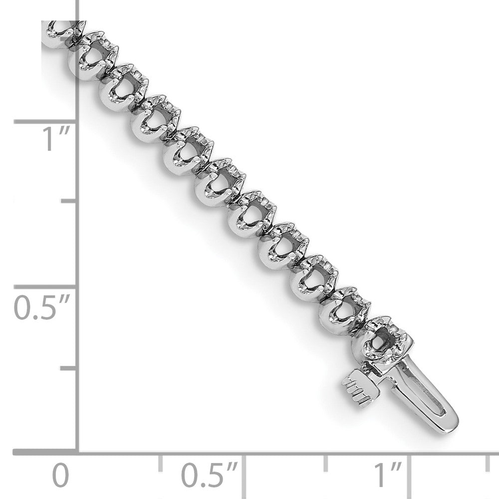 Holds 2.09 carat 51- Round Diamond 4-prong Tennis Bracelet Mounting - WBC