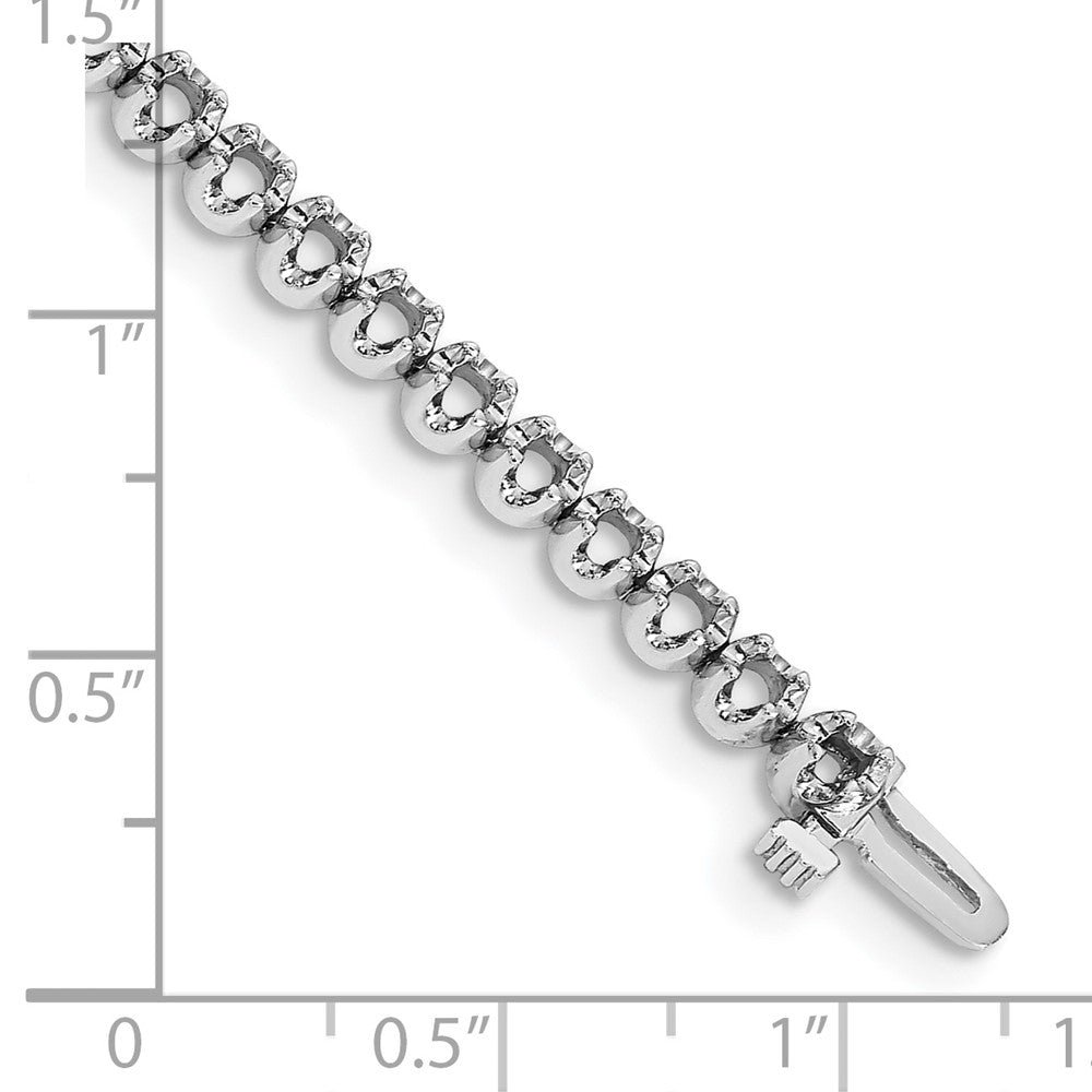 Holds 3.15 carat 45- Round Diamond 4-prong Tennis Bracelet Mounting - WBC