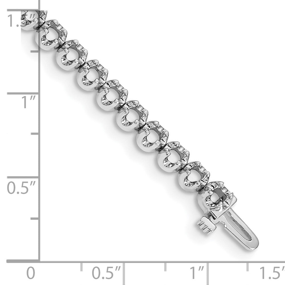 Holds 3.8 carat 41- Round Diamond 4-prong Tennis Bracelet Mounting - WBC