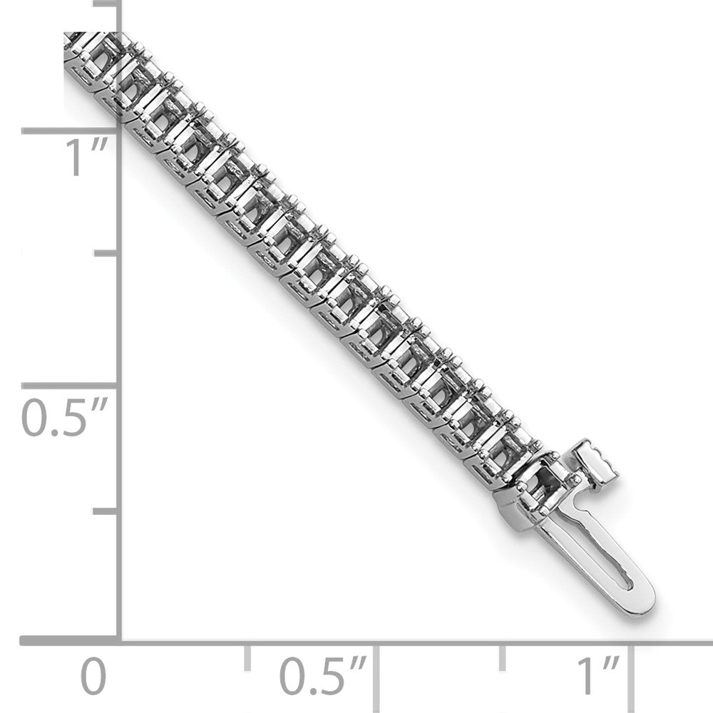 Holds 4 carat 81- Princess Diamond 4-prong Tennis Bracelet Mounting - WBC