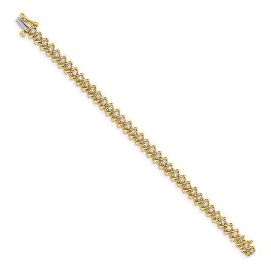 Complete 2.25 carat Round AAA Diamond Fancy Spiral Tennis Bracelet - WBC