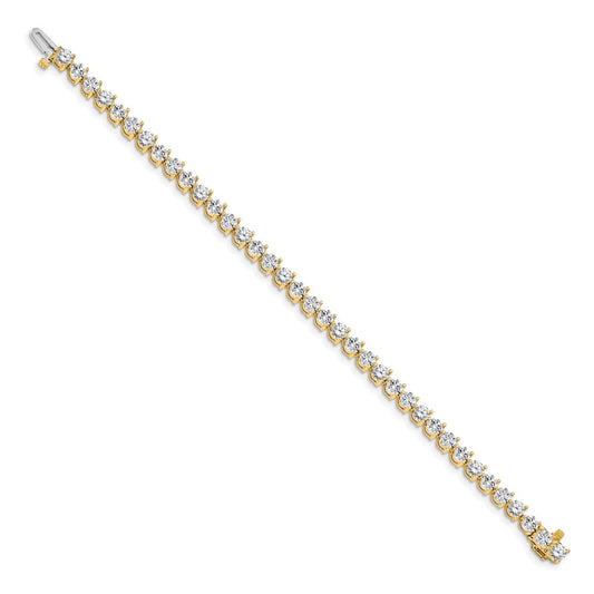 Holds 8.5 carat 37- Round Diamond 3-prong Tennis Bracelet Mounting - WBC