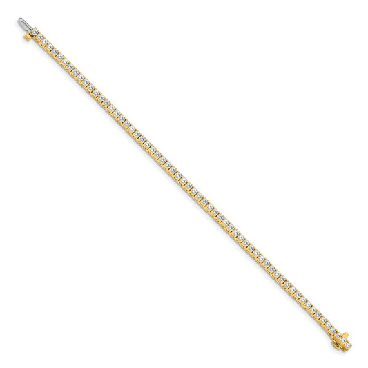 Holds 2.17 carat 62- Round Diamond 4-prong Tennis Bracelet Mounting - WBC