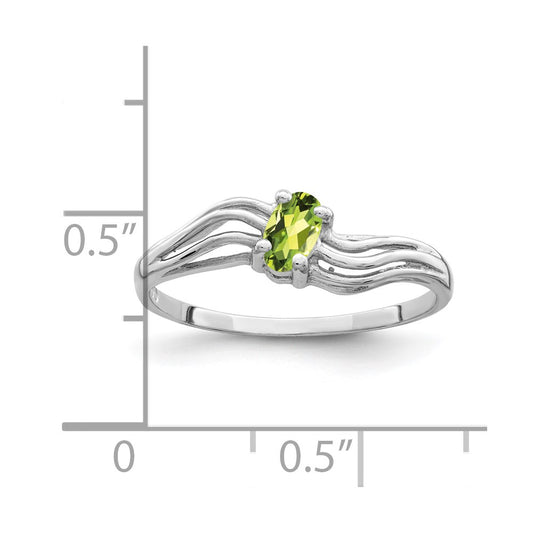 Oval Peridot Wave Ring - WBC