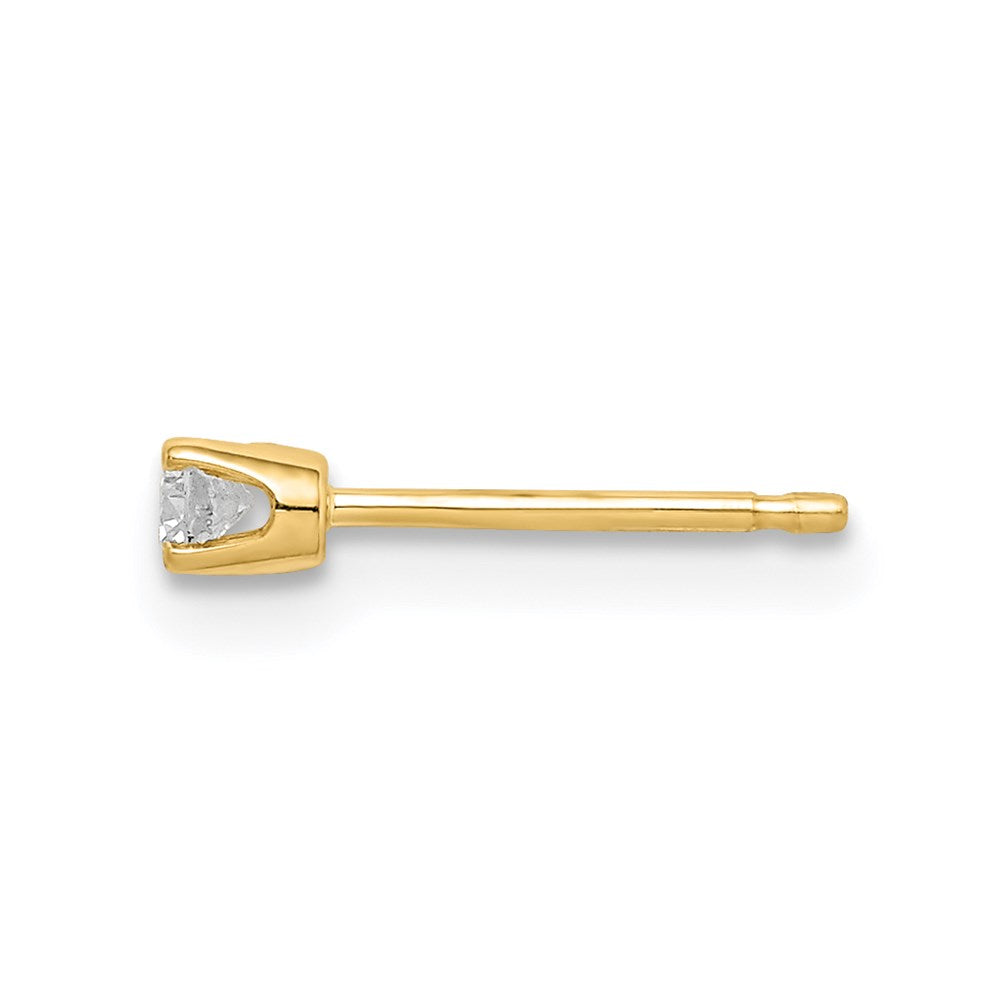1/20 carat Single Stud AA Diamond Earring - WBC