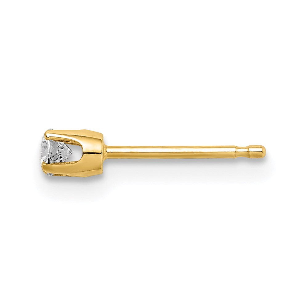 1/15 carat Single Stud AA Diamond Earring - WBC