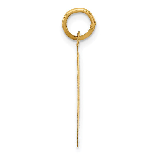 14K Gold A Date TO Remember Engravable Disc Charm, 18mm