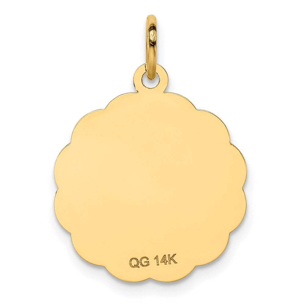 HAPPY ANNIVERSARY with Bells Engravable Disc Charm - WBC
